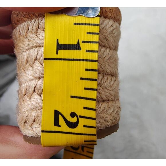 Ugg Suede Fringe Heeled Wedge Espadrille Sandals sz 8.5 - Picture 8 of 9